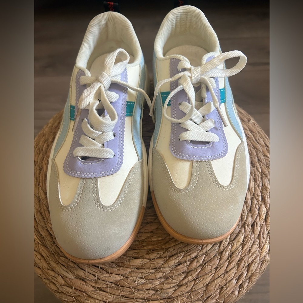 De Florance Orthopedic "Vintage" Milan Sneaker Blue Purple Gray Size EU 40/US9 - Picture 3 of 9